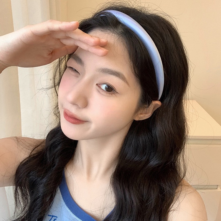 Fine satin high top headband