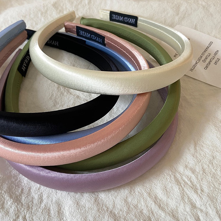 Fine satin high top headband