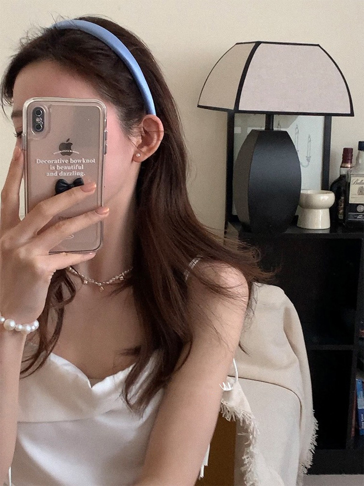 Fine satin high top headband