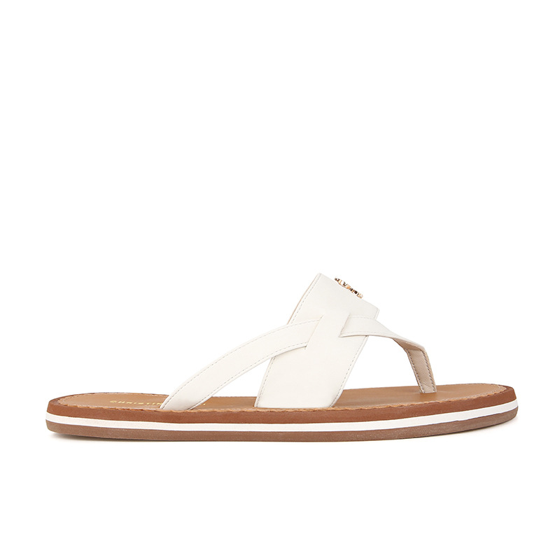 Flip-flops on beach flats