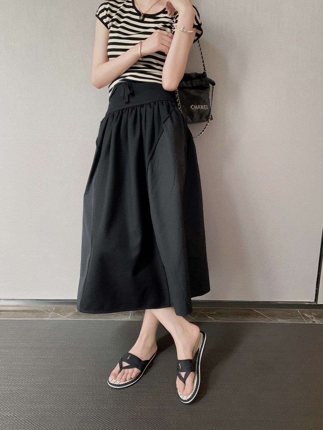 Flip-flops on beach flats