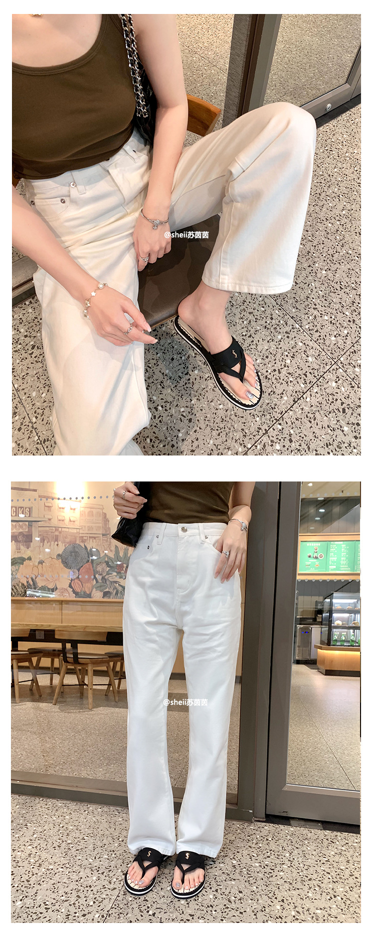 Flip-flops on beach flats