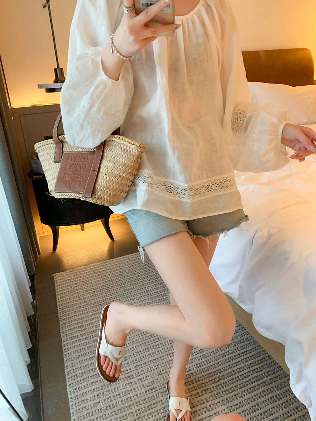 Flip-flops on beach flats