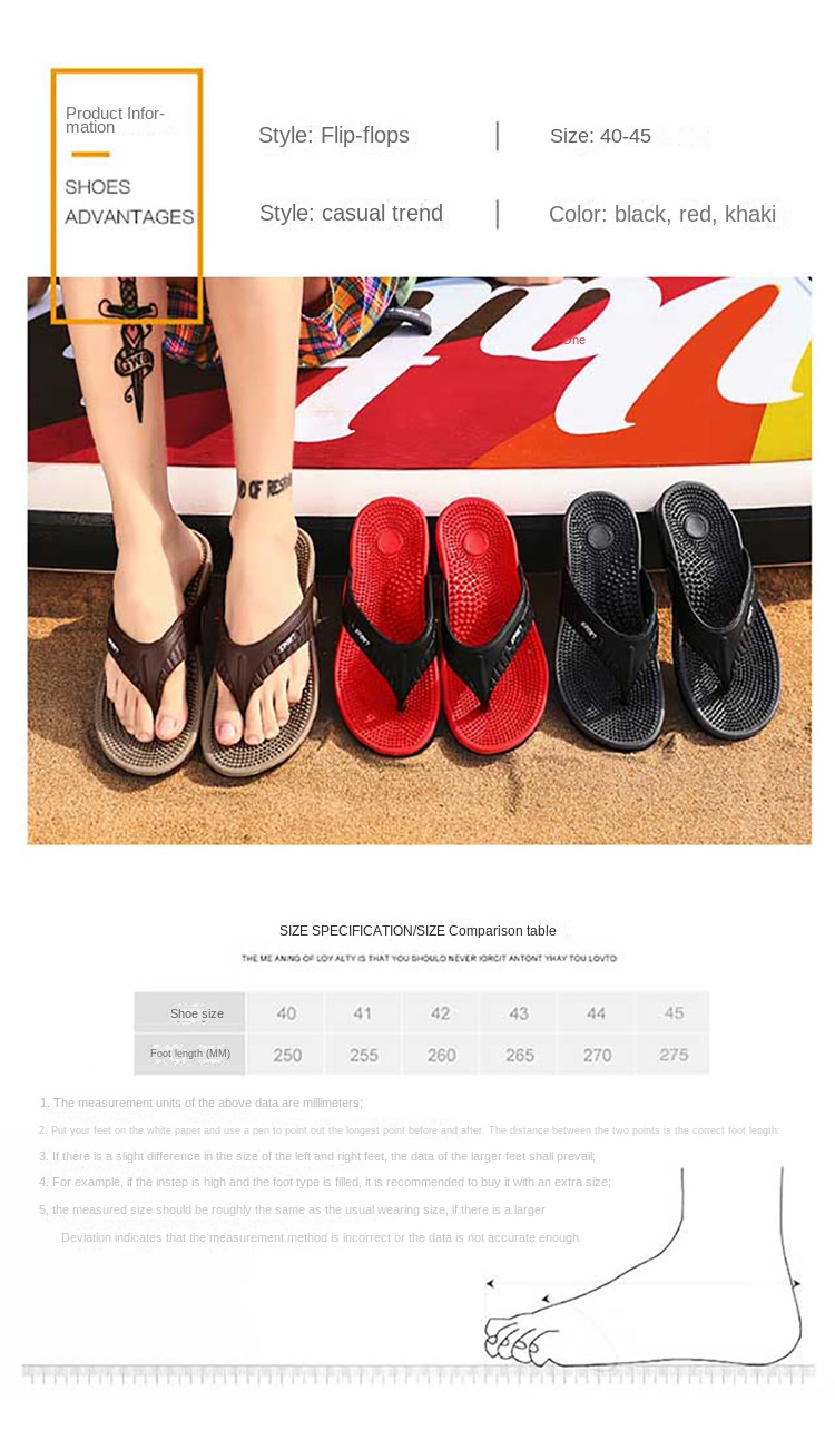 Flip-flops with breathable massage bottoms