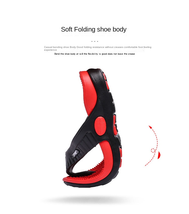 Flip-flops with breathable massage bottoms