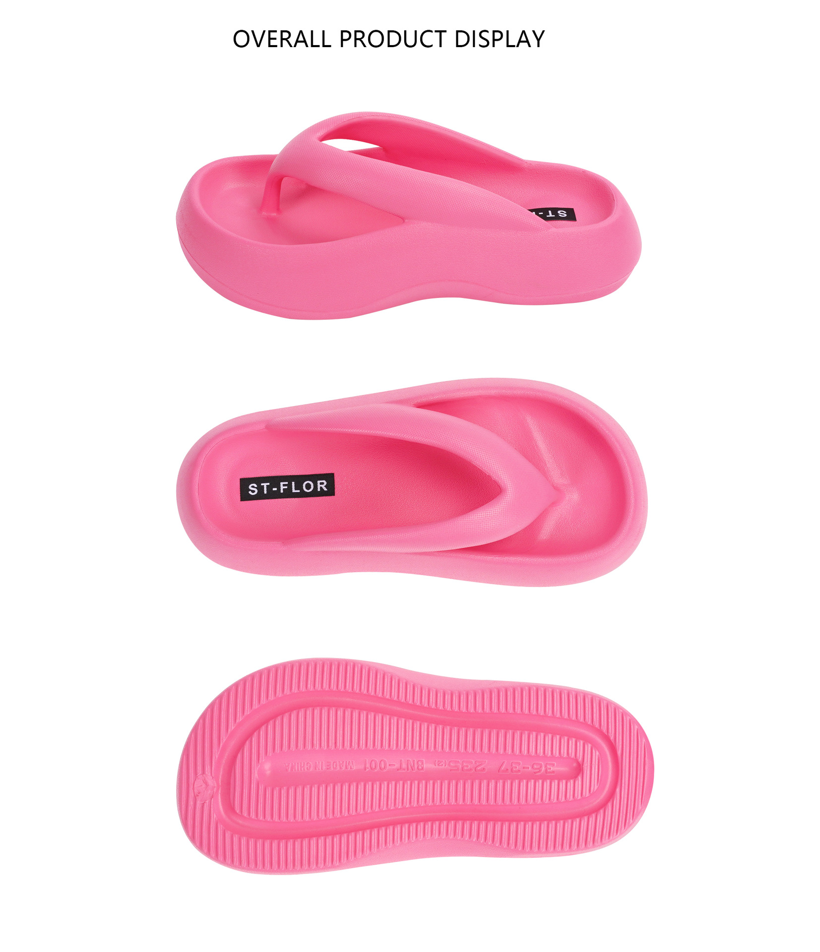 Flip-flops with thick soles
