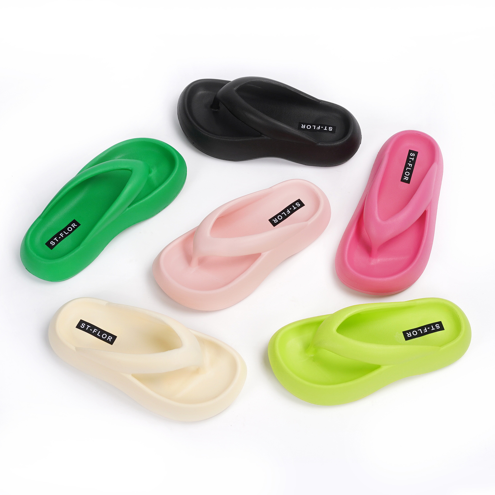 Flip-flops with thick soles
