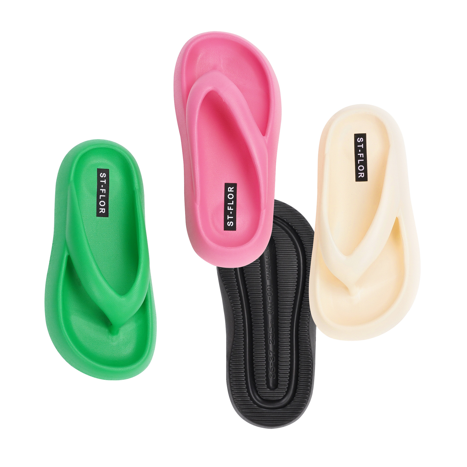 Flip-flops with thick soles
