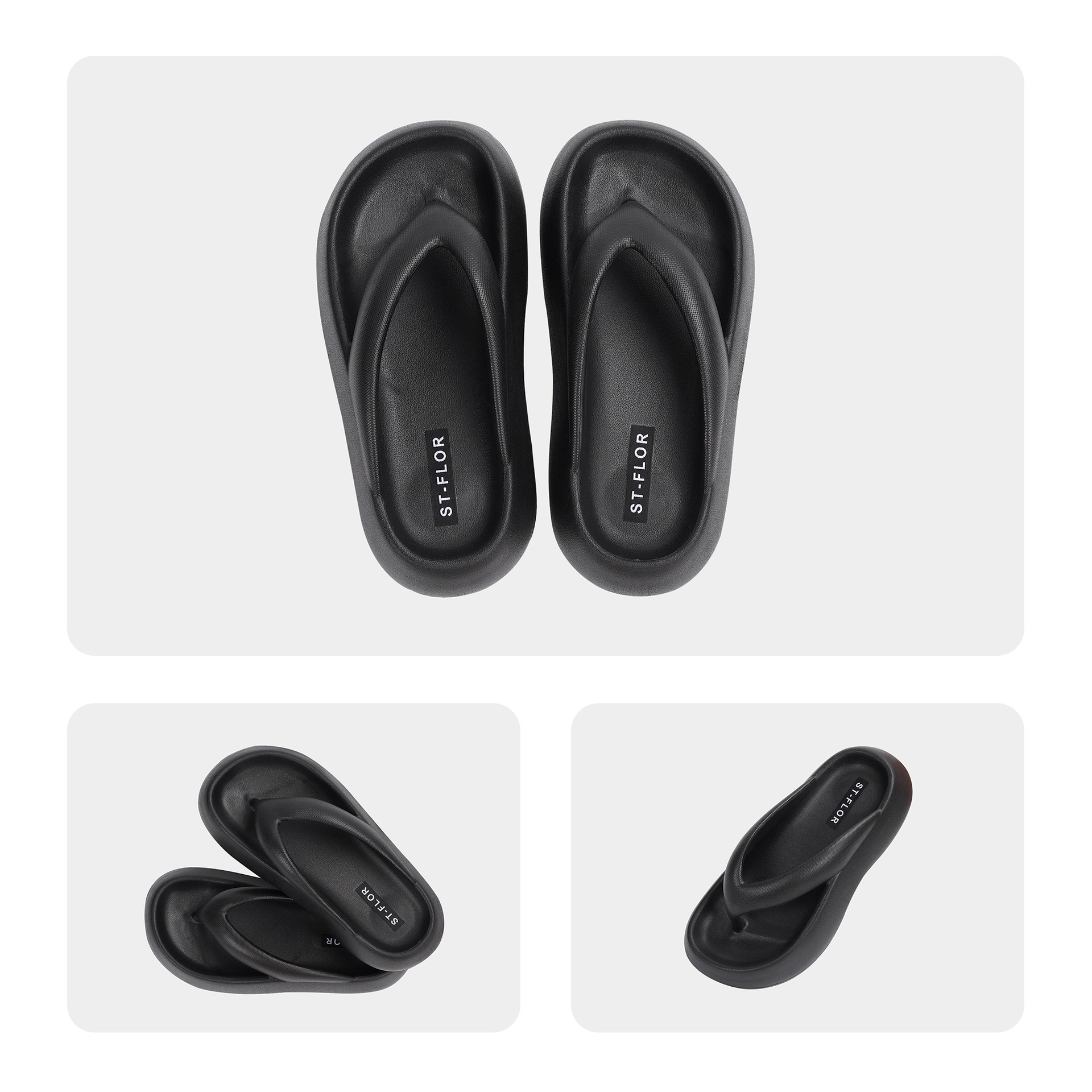 Flip-flops with thick soles