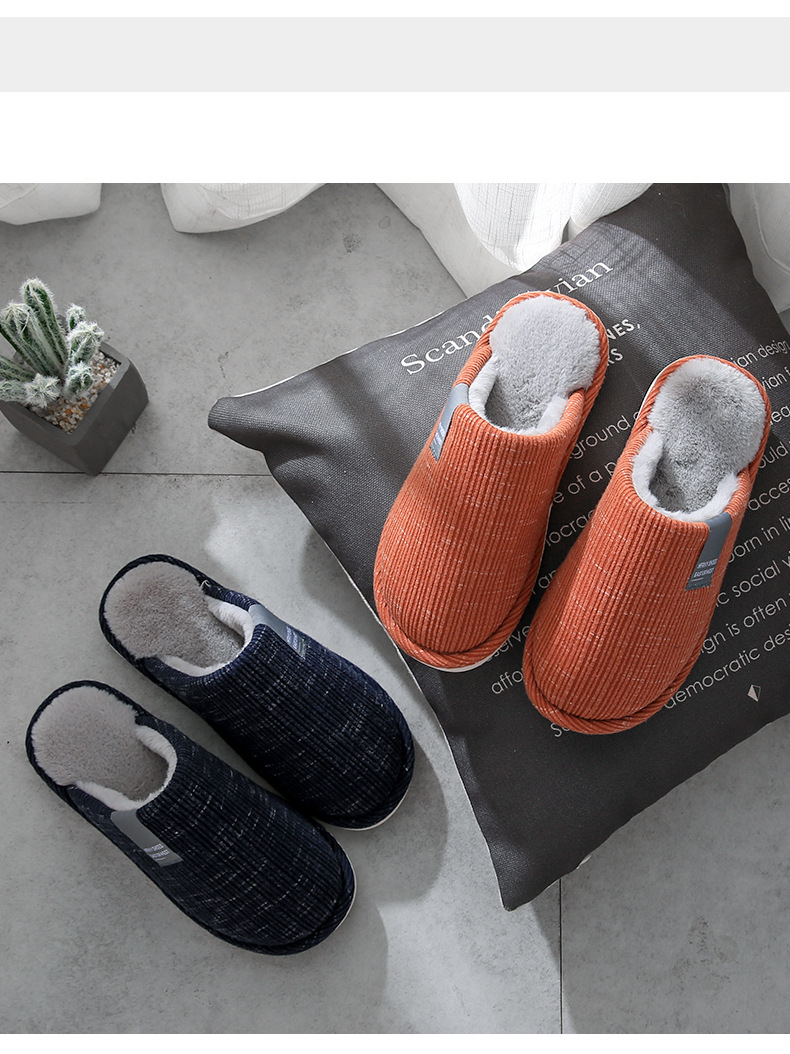 Fluffy slippers with soft soles