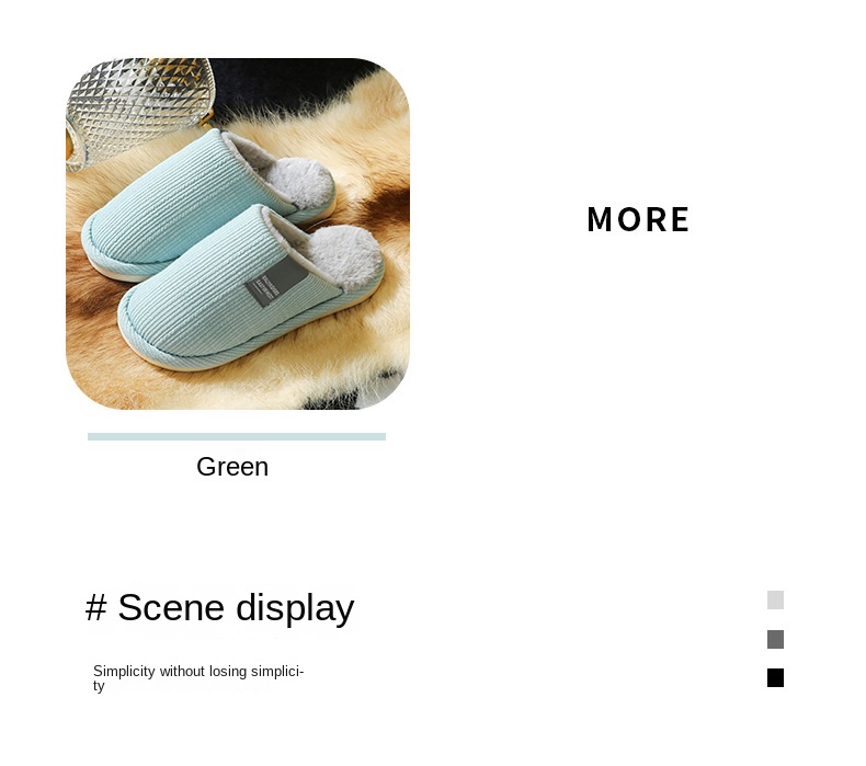 Fluffy slippers with soft soles