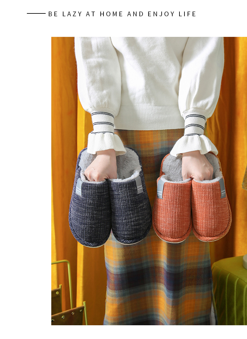 Fluffy slippers with soft soles