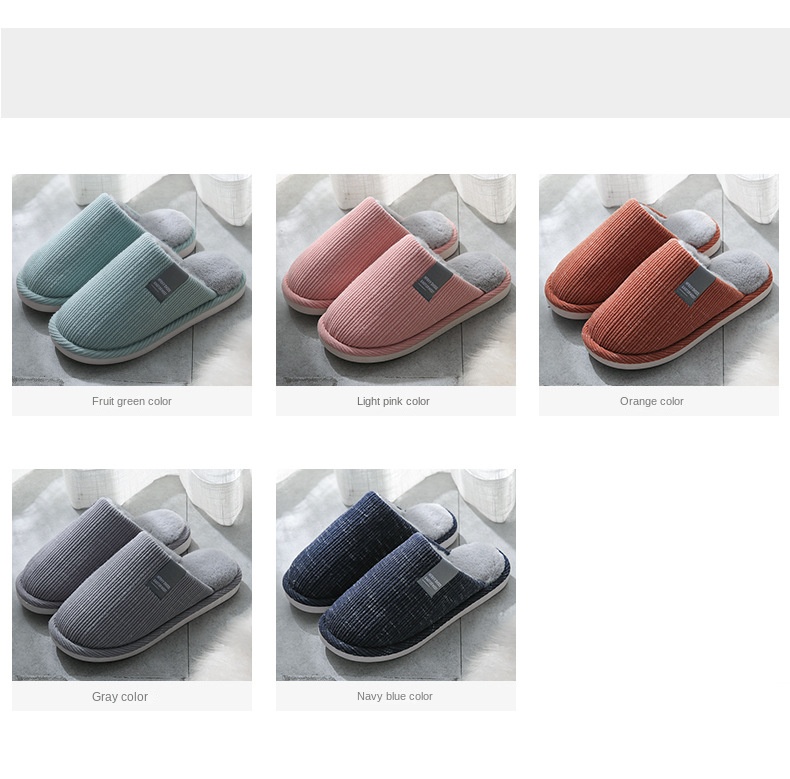 Fluffy slippers with soft soles