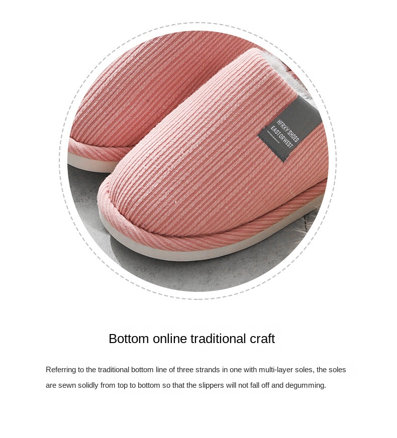 Fluffy slippers with soft soles