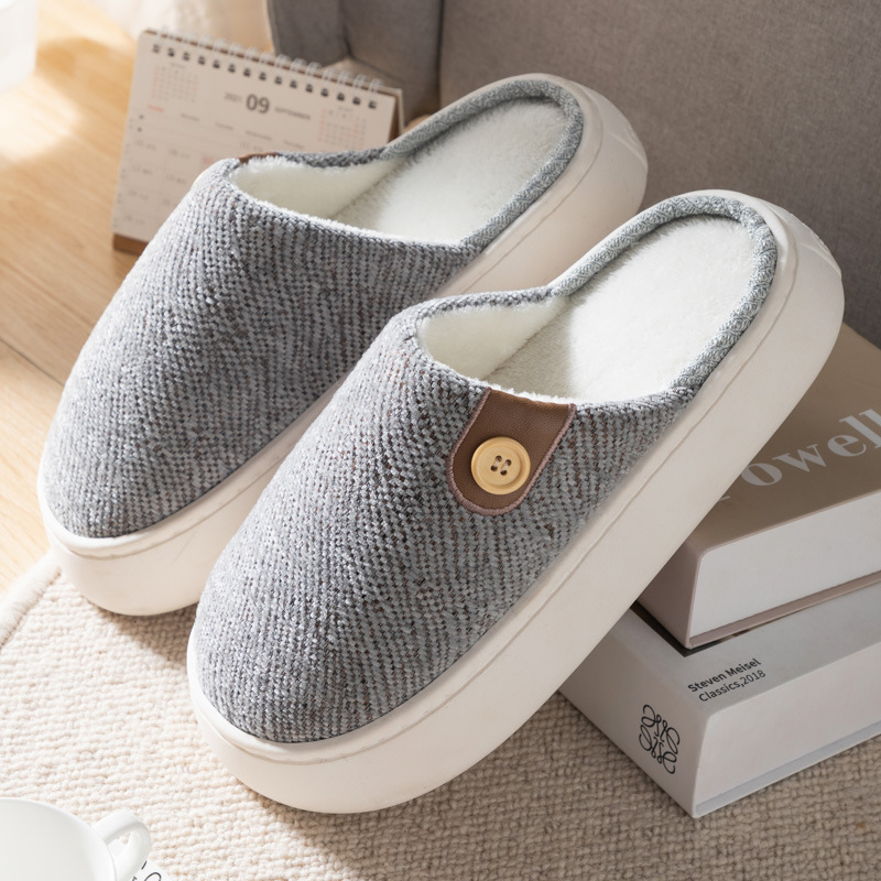 Fluffy slippers with soft soles