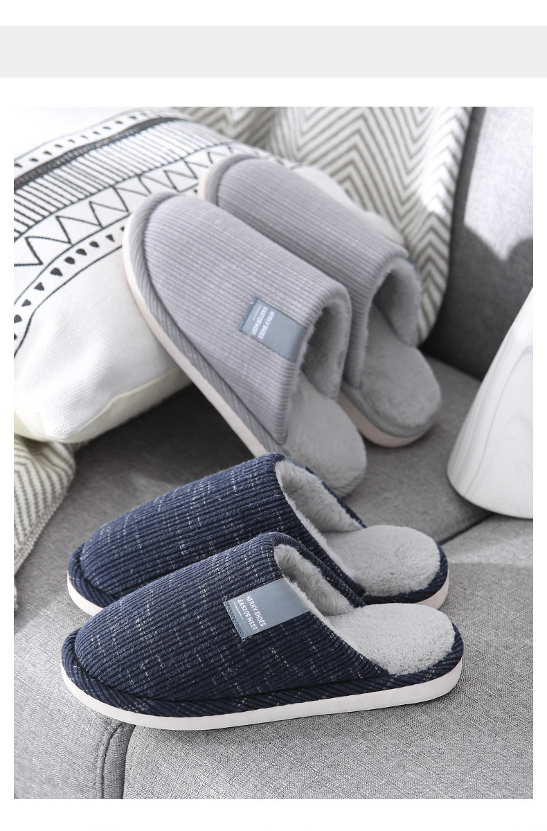 Fluffy slippers with soft soles