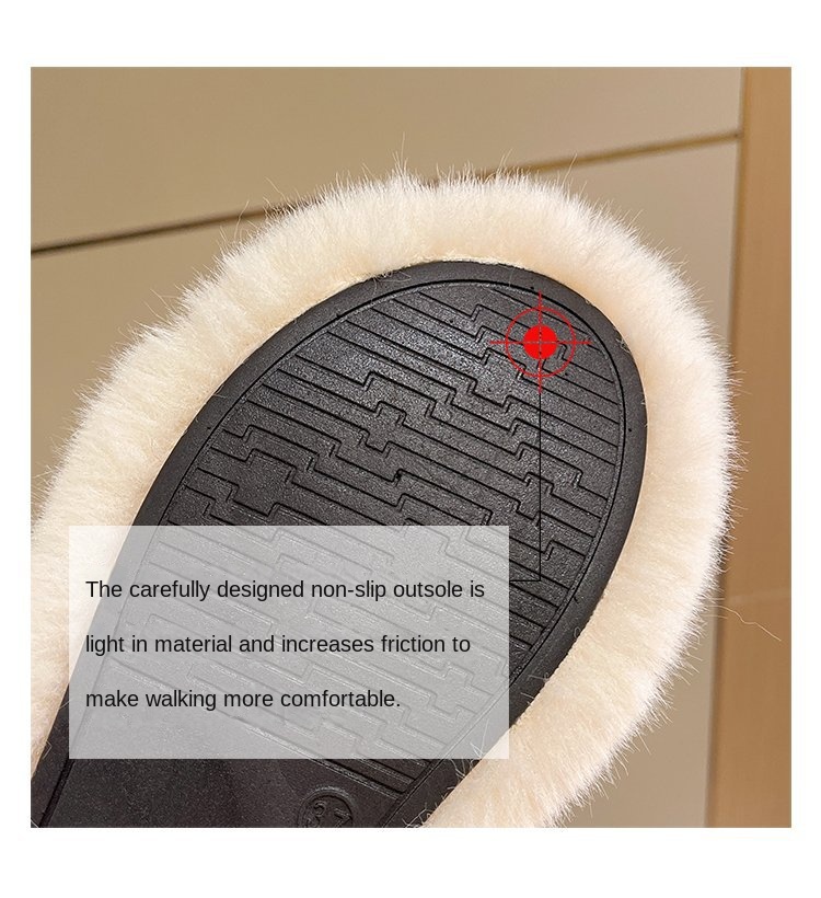 Fluffy slippers with thick soles