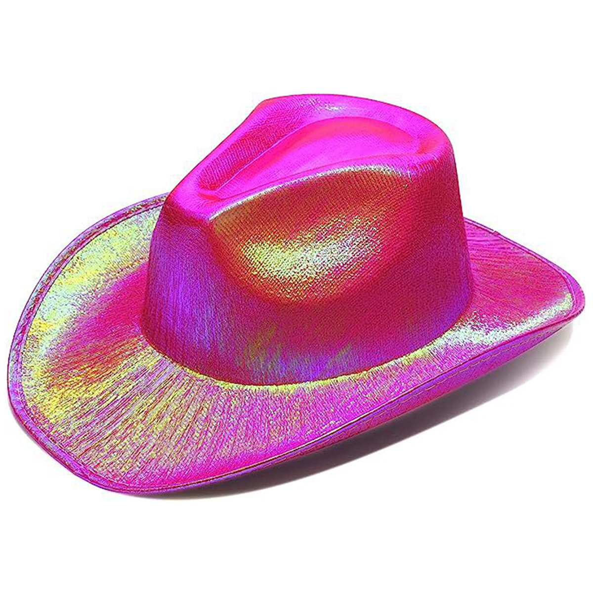 Fluorescent colorful cowboy hat compound laser hat