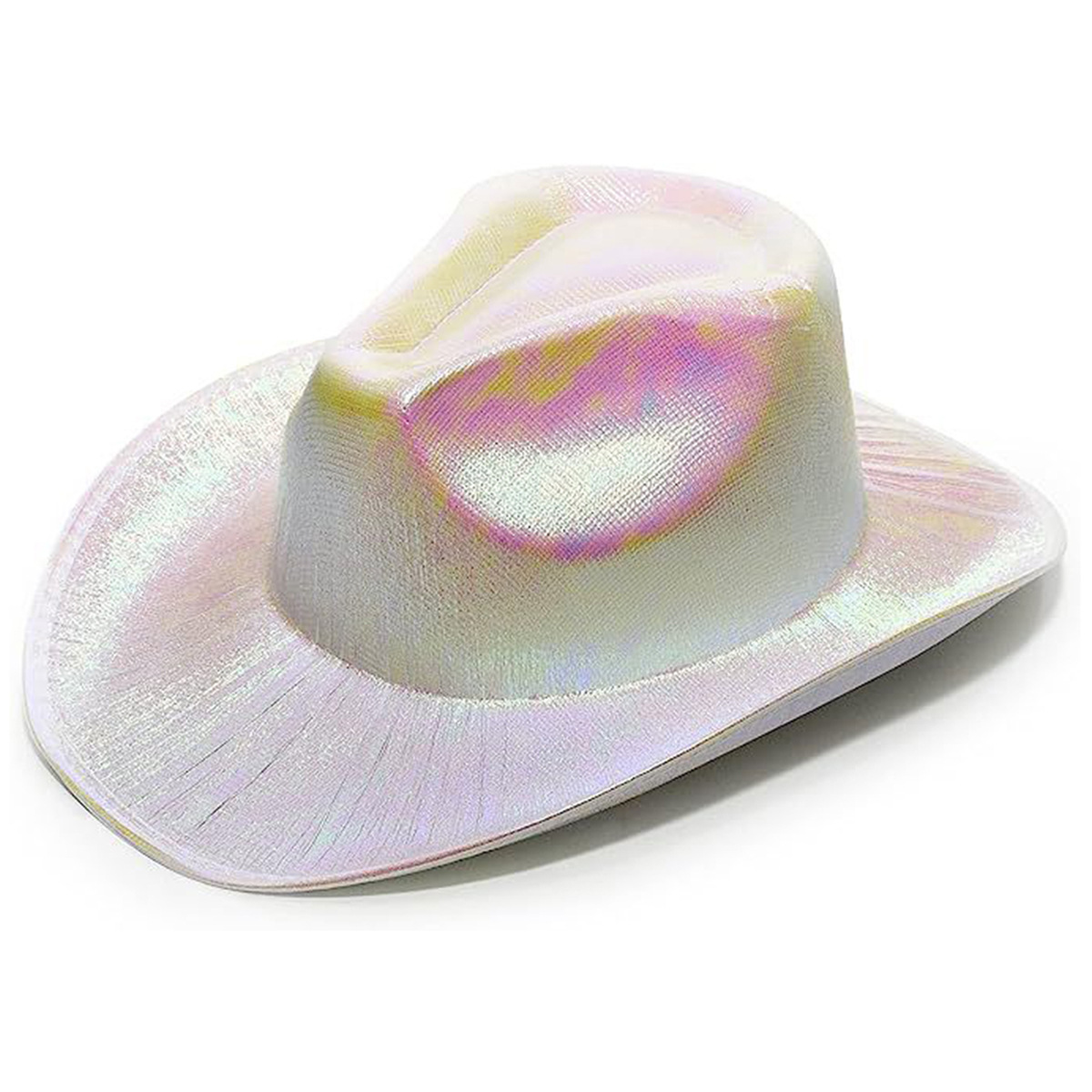 Fluorescent colorful cowboy hat compound laser hat