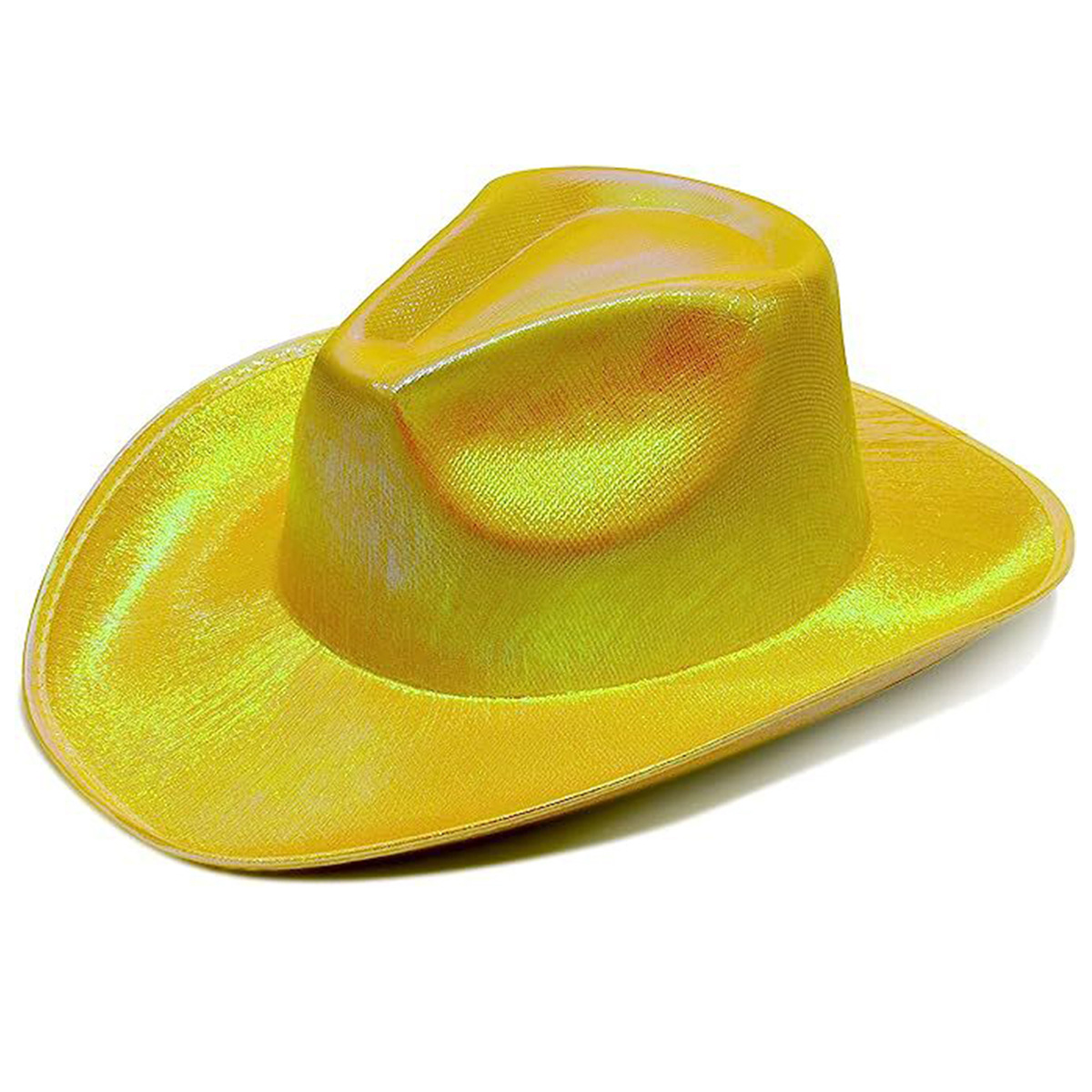 Fluorescent colorful cowboy hat compound laser hat