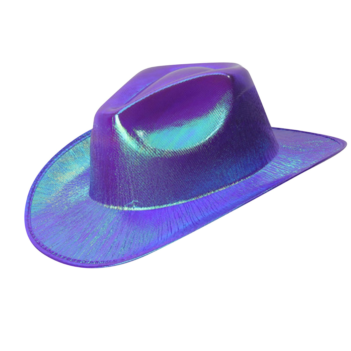 Fluorescent colorful cowboy hat compound laser hat