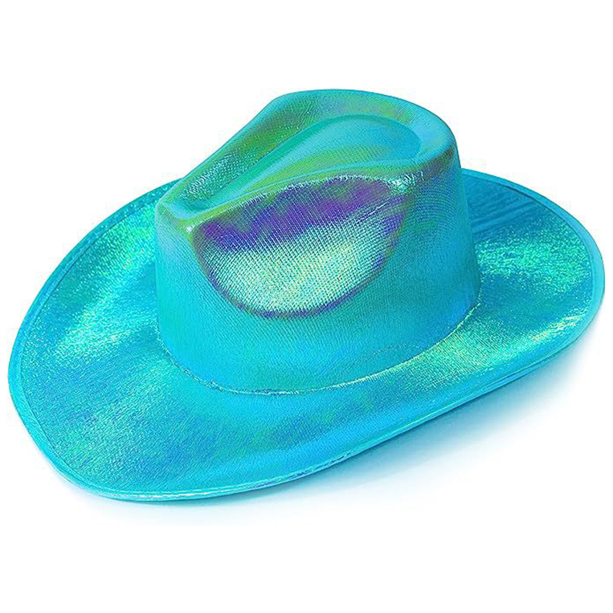 Fluorescent colorful cowboy hat compound laser hat