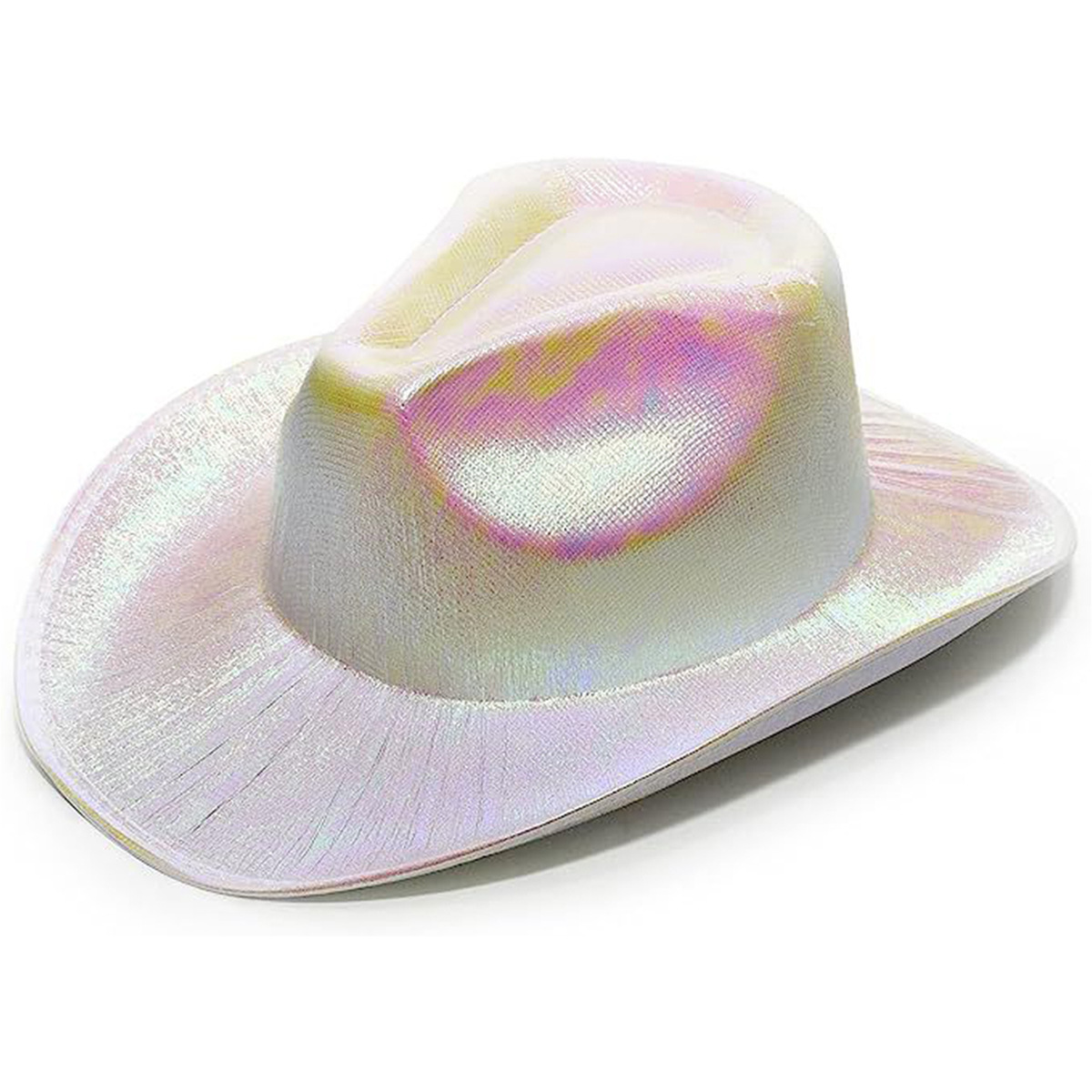 Fluorescent colorful cowboy hat compound laser hat