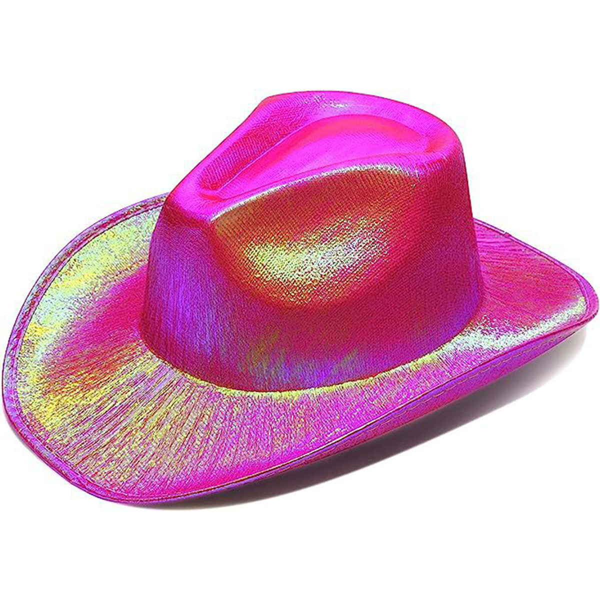 Fluorescent colorful cowboy hat compound laser hat