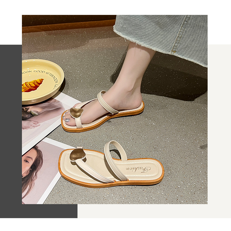 French style flat slippers