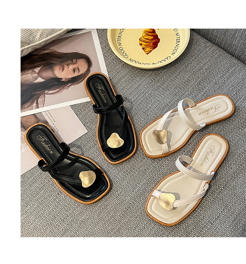 French style flat slippers