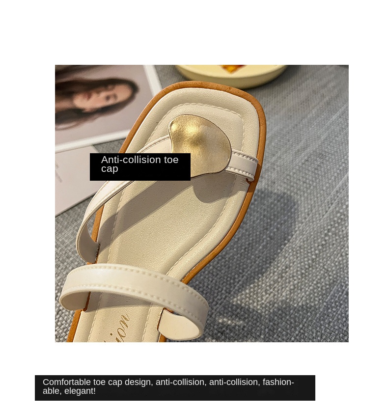 French style flat slippers