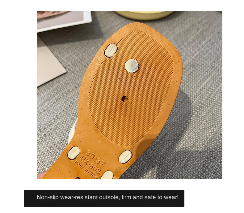 French style flat slippers