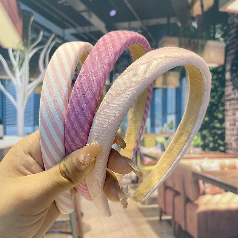 Girls advanced sense summer high cranium at most dopamine headband Sponge candy color wide edge headband