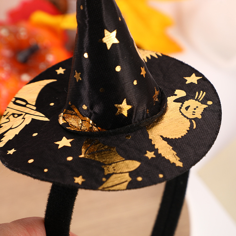 Halloween little bat witch pointy hat headband