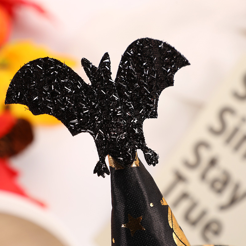 Halloween little bat witch pointy hat headband
