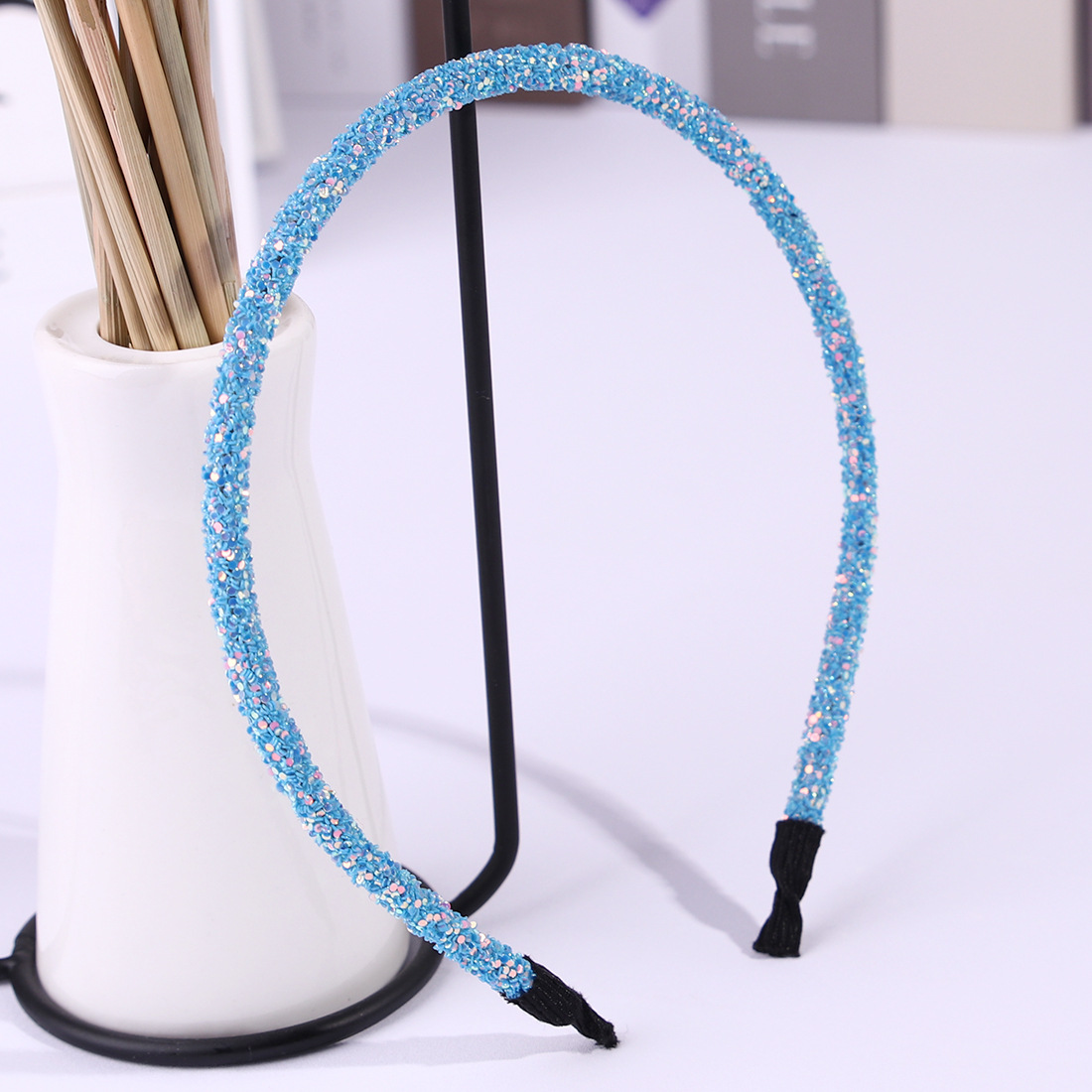 Handmade DIY green onion powder bright head band