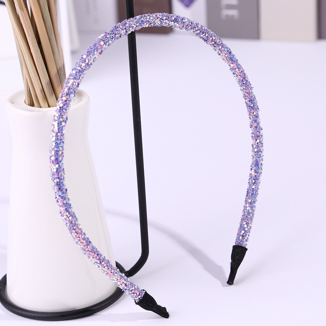 Handmade DIY green onion powder bright head band