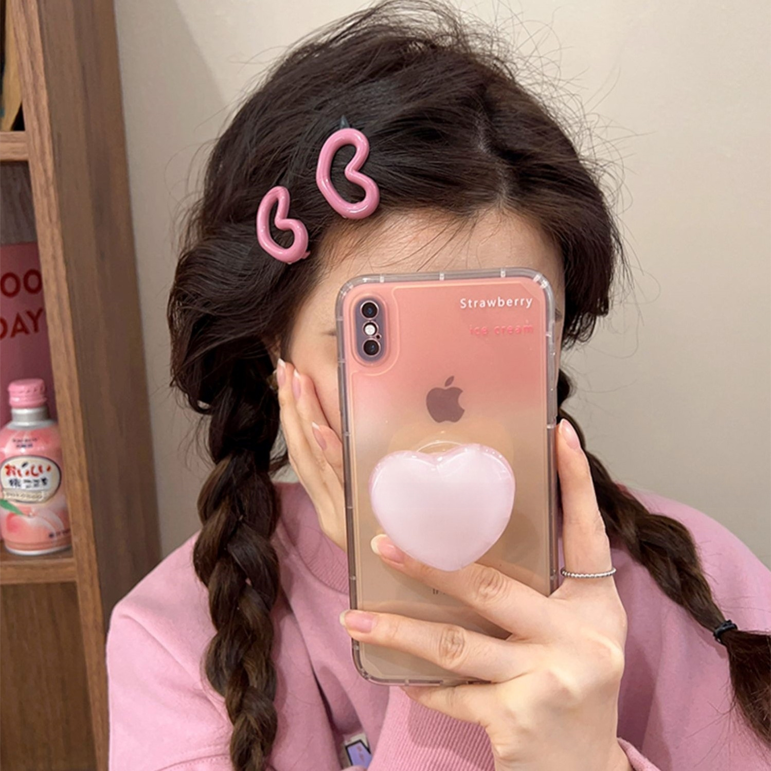 Heart Morandi hair clip