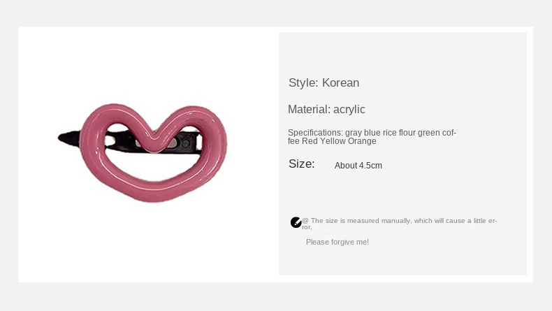 Heart Morandi hair clip