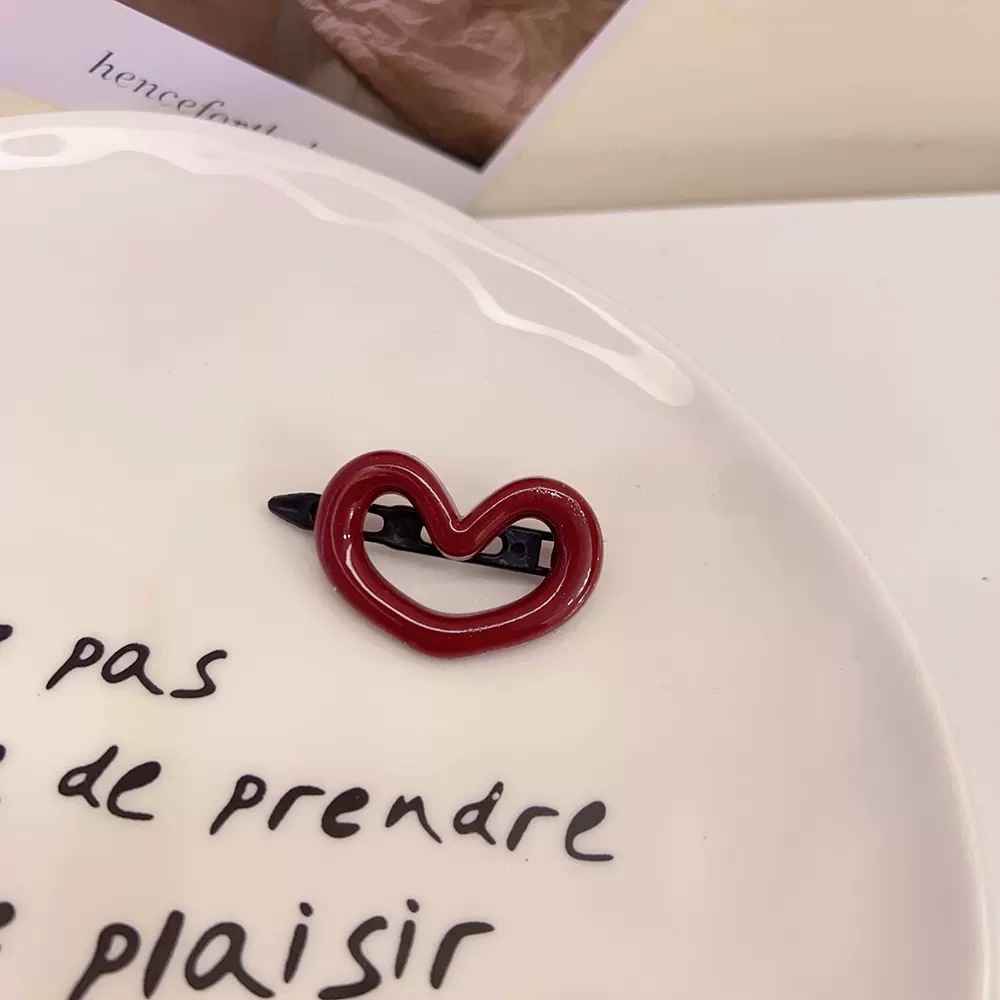 Heart Morandi hair clip