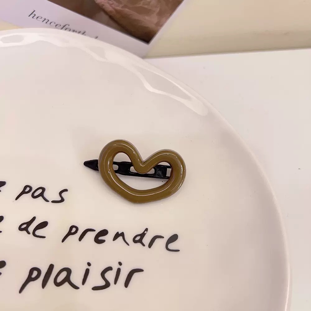 Heart Morandi hair clip