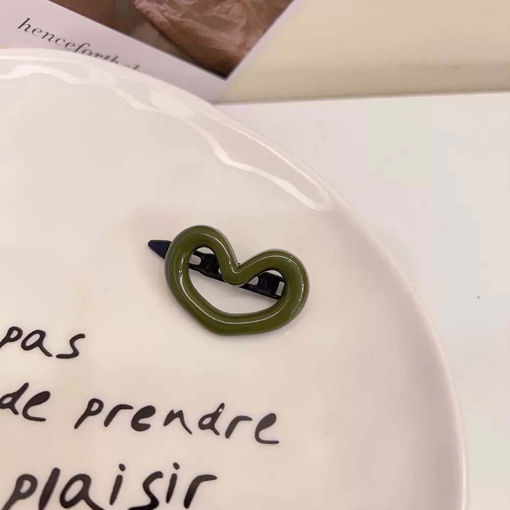 Heart Morandi hair clip
