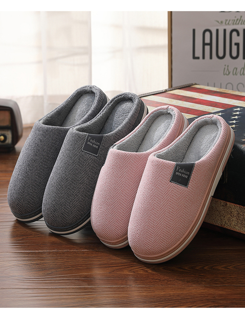 Home cashmere warm cotton slippers