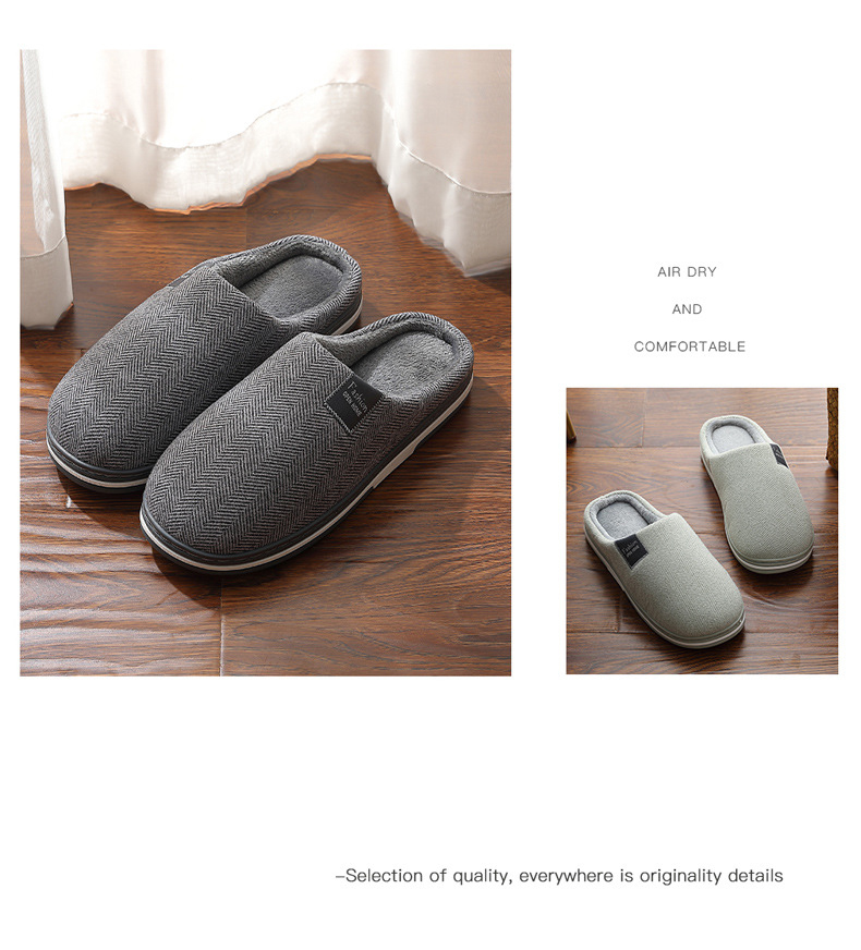 Home cashmere warm cotton slippers