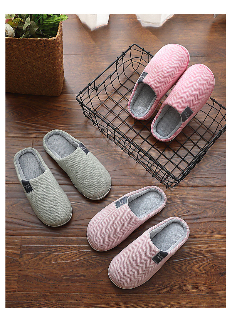 Home cashmere warm cotton slippers