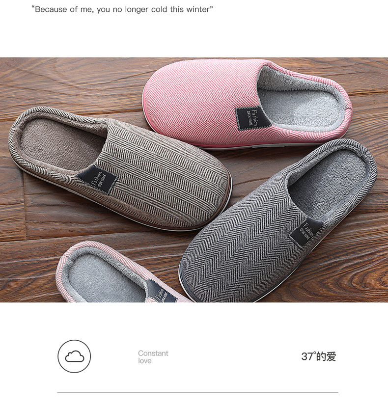 Home cashmere warm cotton slippers