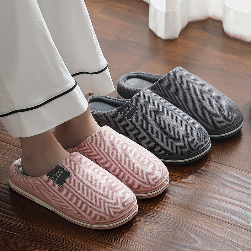 Home cashmere warm cotton slippers