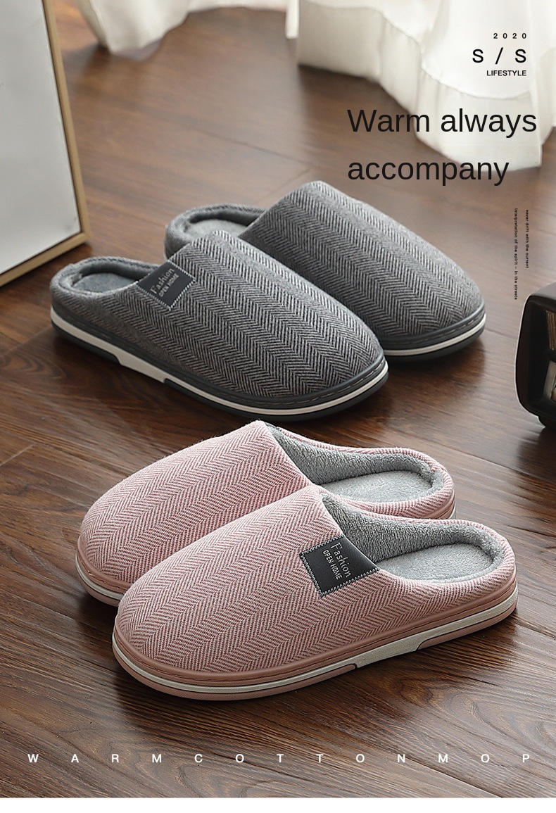 Home cashmere warm cotton slippers