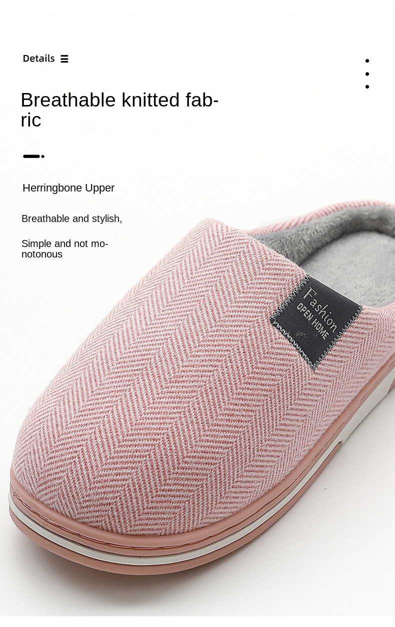 Home cashmere warm cotton slippers
