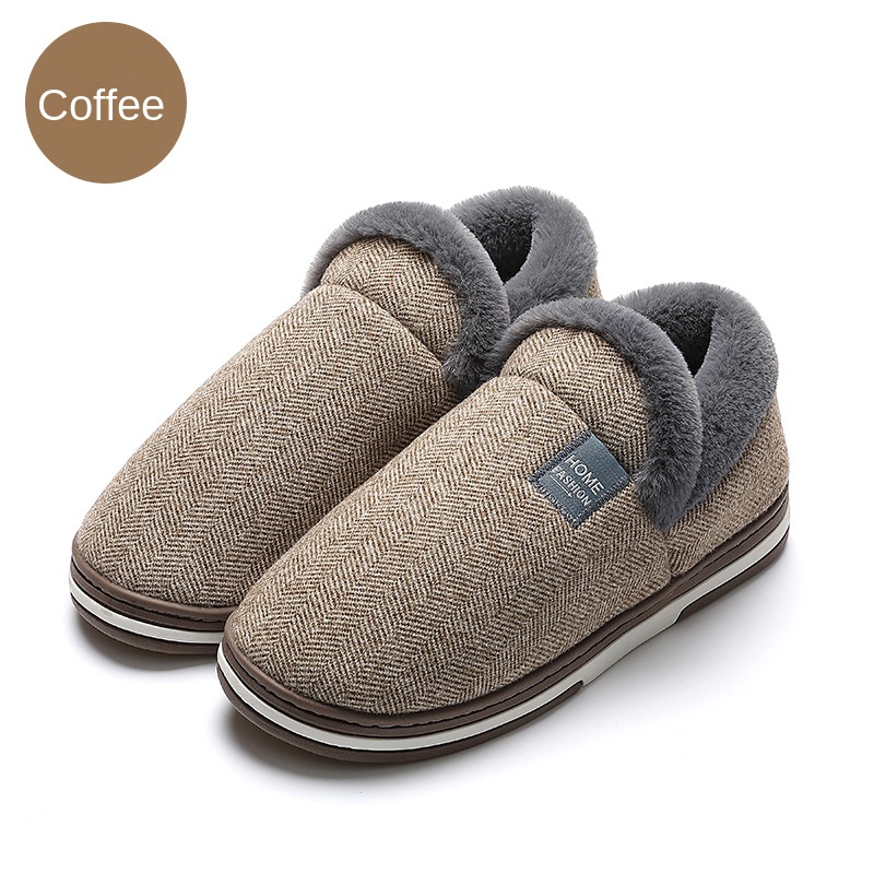 Home cashmere warm cotton slippers
